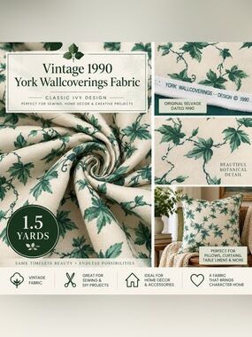 1.5 Yards of Vintage Ivy Fabric